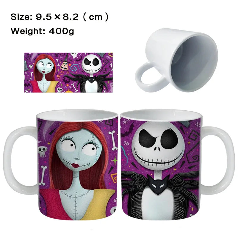 Disney The Nightmare Before Christmas Ceramic Mug Jack Sally Cartoon Figures Creative Office Breakfast Coffee Milk Mug Water Cup | 1