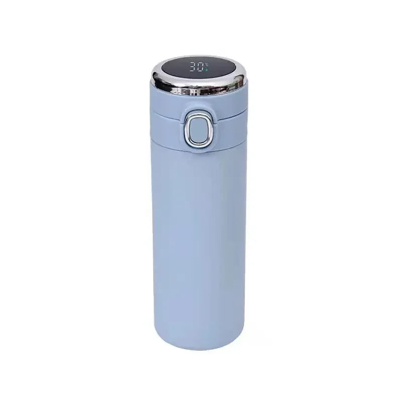 400ML Smart Thermos Stainless Steel Water Bottle Led Digital Temperature Display Coffee Thermal Mugs Intelligent Insulation Cups | Color:Blue