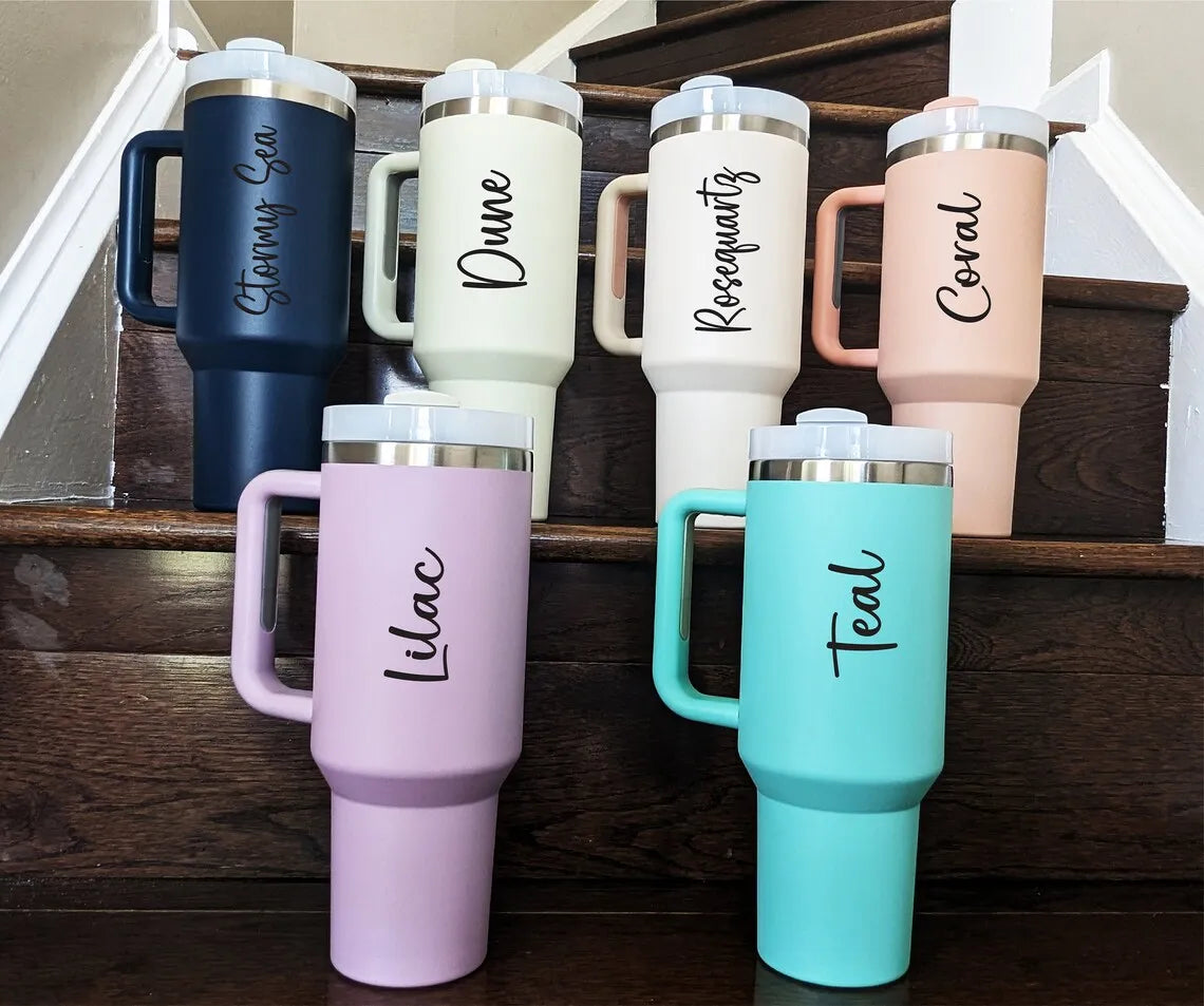 Personalized Tumbler With Engraved Name Custom 40Oz Tumbler With Handle Birthday Gifts For Women Cup Gifts Coffee Tumbler | 2