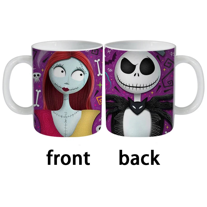 Disney The Nightmare Before Christmas Ceramic Mug Jack Sally Cartoon Figures Creative Office Breakfast Coffee Milk Mug Water Cup | Color:1 only one 