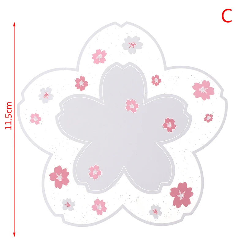 Cherry Blossom Heat Insulation Pad Dining Table Mat Anti-skid Cup pads Non-slip Coaster Kitchen Accessories Coasters Table Mat | Color:C-S