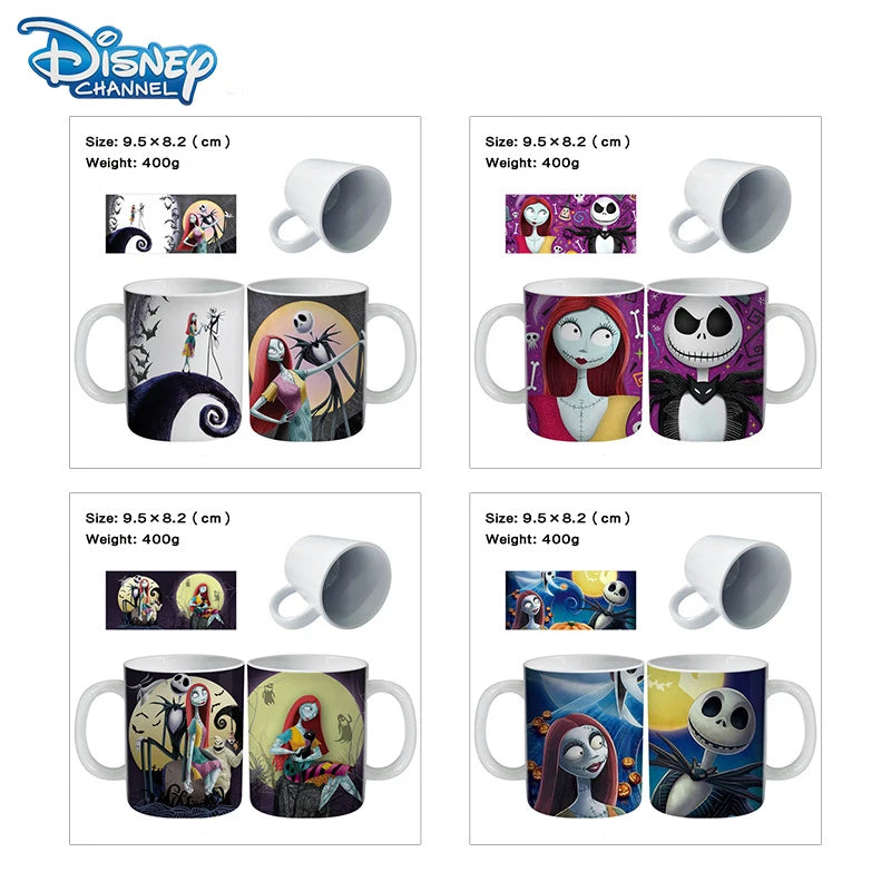 Disney The Nightmare Before Christmas Ceramic Mug Jack Sally Cartoon Figures Creative Office Breakfast Coffee Milk Mug Water Cup | 0