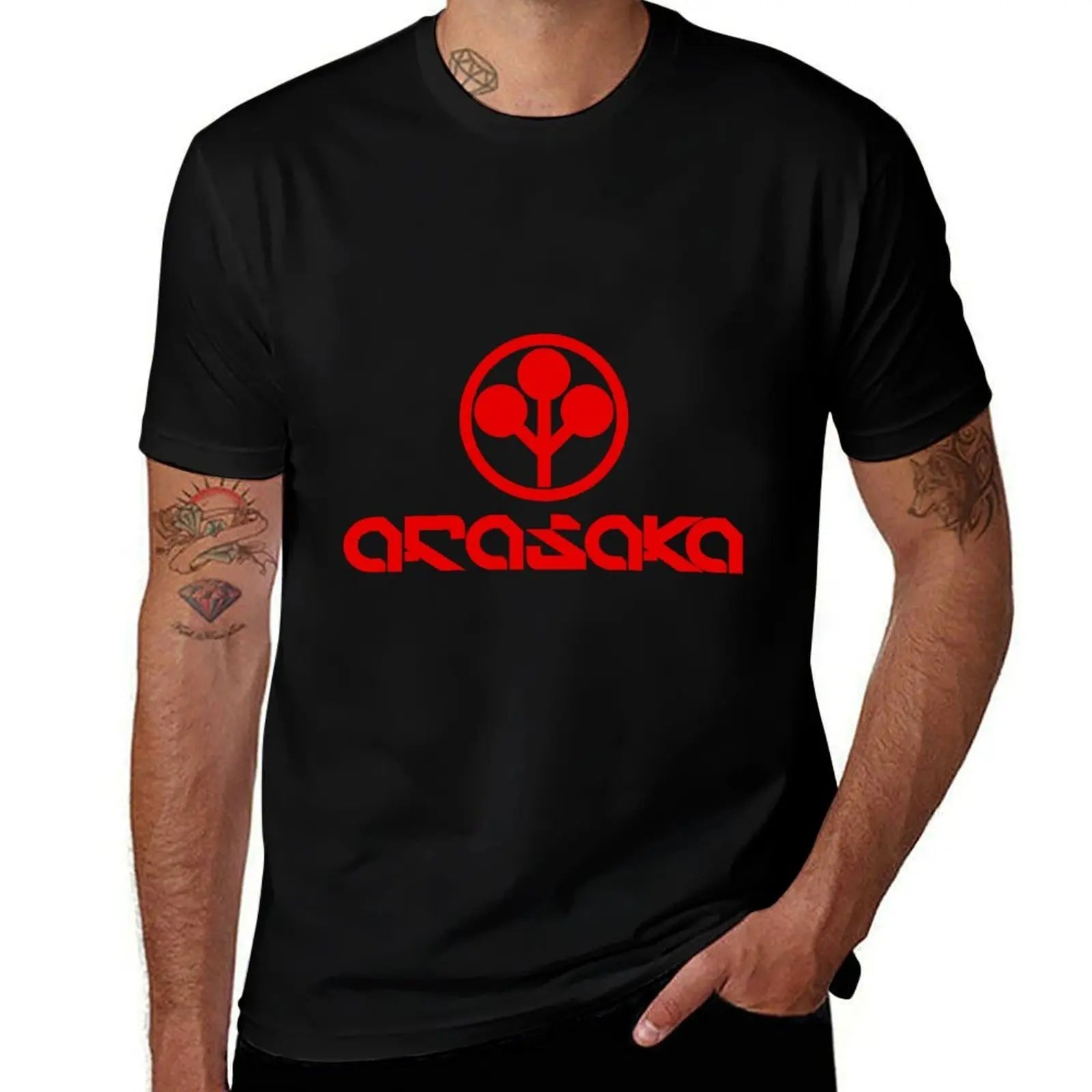Arasaka Logo- Cyberpunk 2077 T-Shirt Aesthetic clothing tops quick-drying funny gifts mens t shirts casual stylish | 0