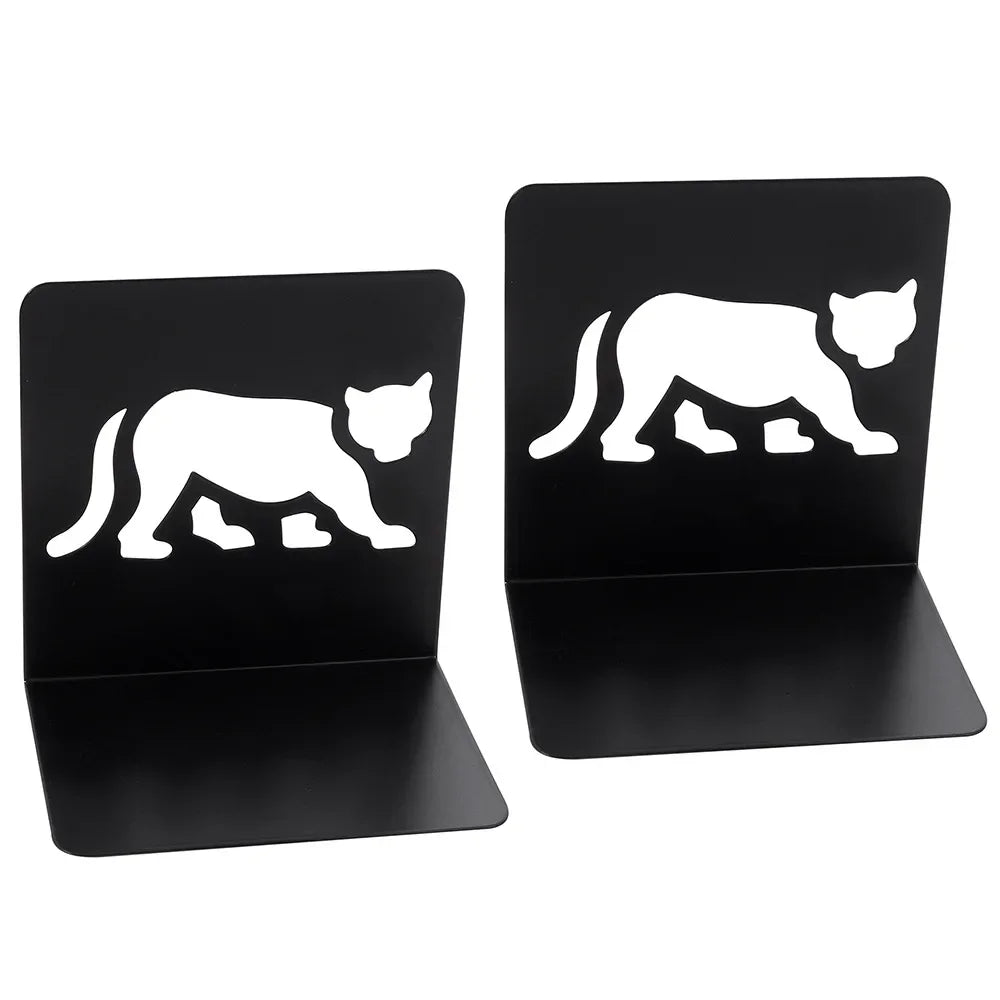 Creative Metal Bookends Retro Personality Animal Support Holder for Home Desk Storage Books Organizer Tools Office Supplies 2025 | Color:B084