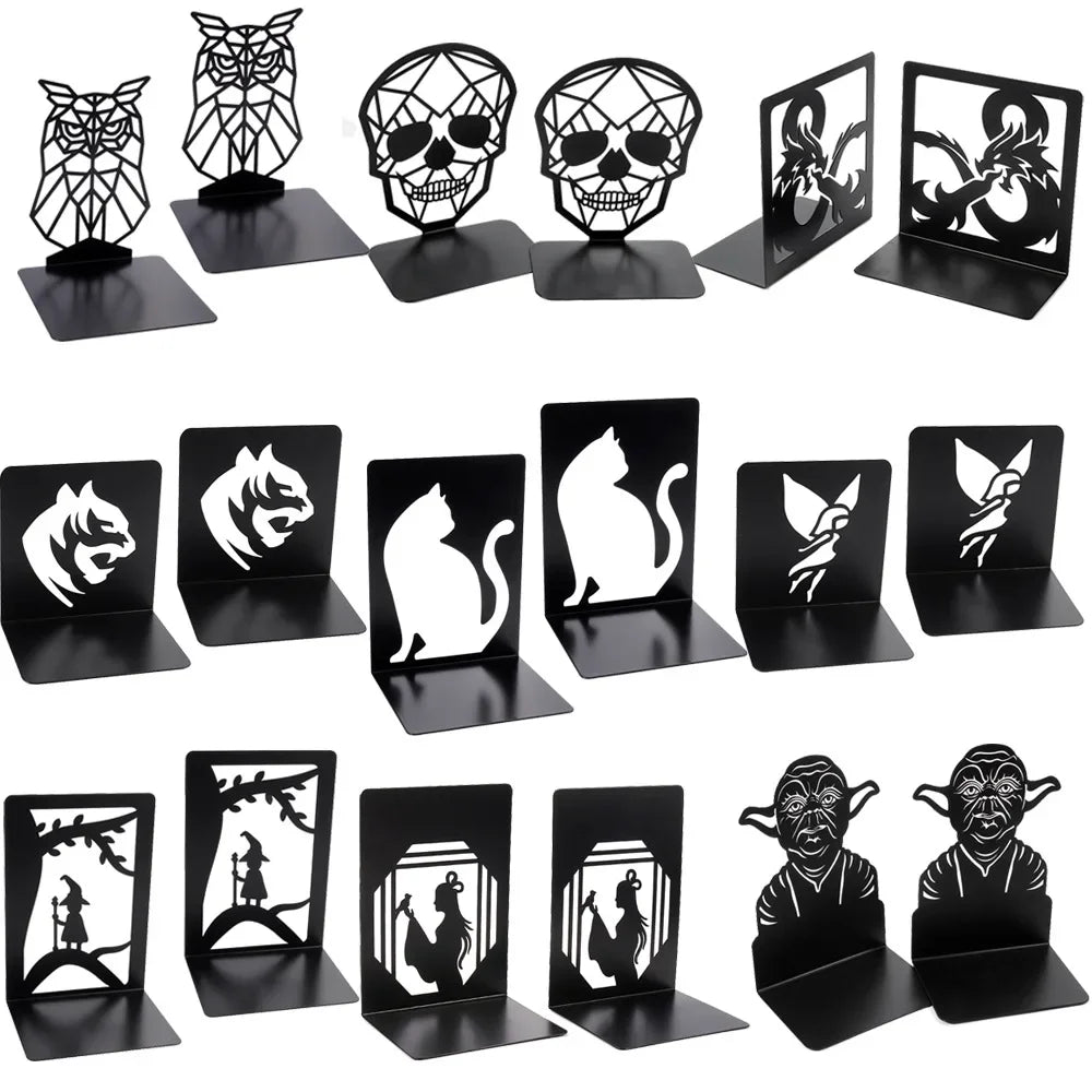 Creative Metal Bookends Retro Personality Animal Support Holder for Home Desk Storage Books Organizer Tools Office Supplies 2025 | 0