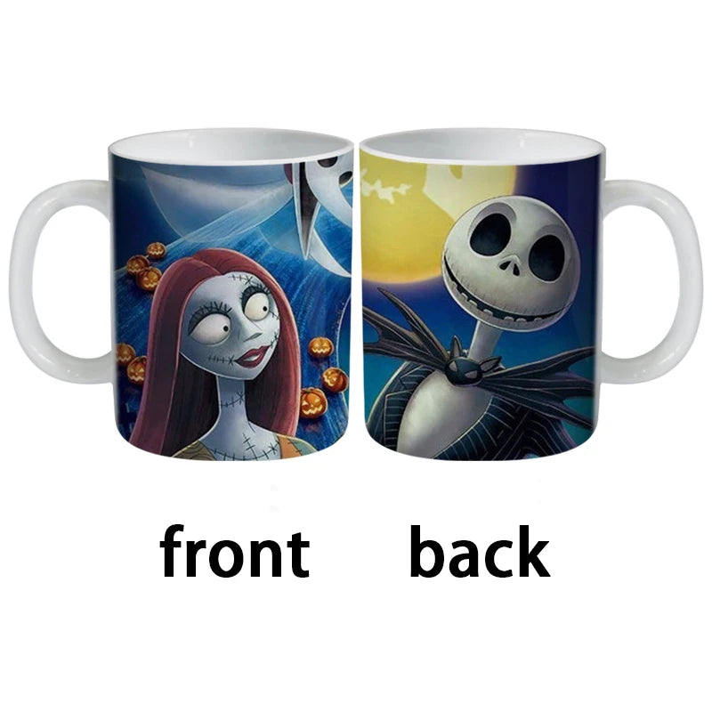 Disney The Nightmare Before Christmas Ceramic Mug Jack Sally Cartoon Figures Creative Office Breakfast Coffee Milk Mug Water Cup | Color:2 only one 