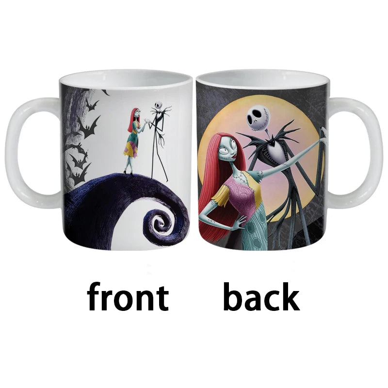 Disney The Nightmare Before Christmas Ceramic Mug Jack Sally Cartoon Figures Creative Office Breakfast Coffee Milk Mug Water Cup | Color:4 only one 